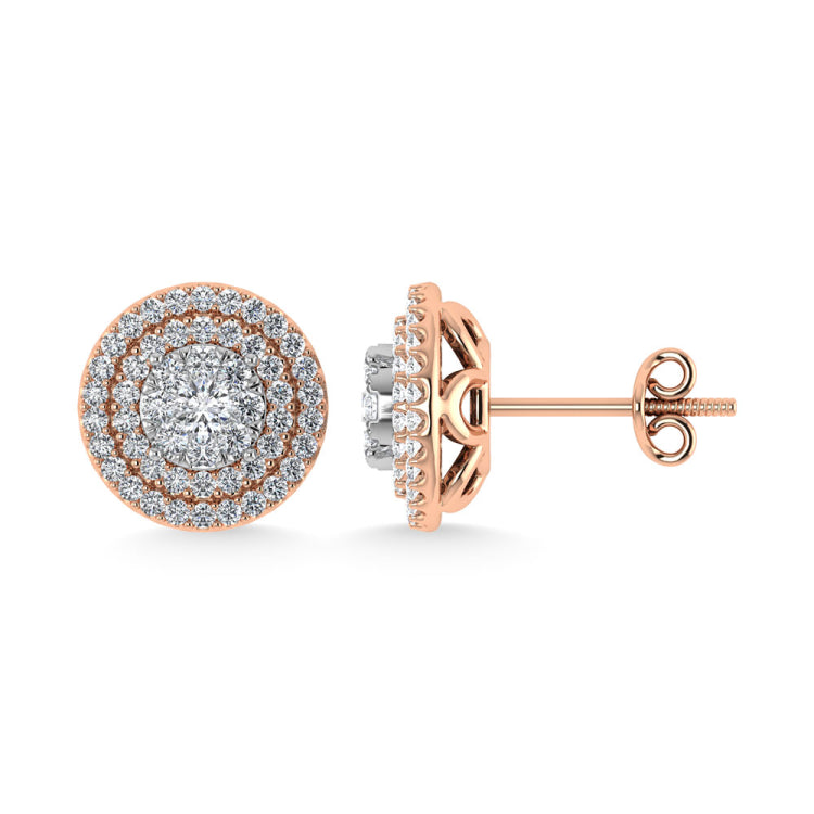 Diamond 7/8 Ct.Tw. Fashion Earrings in 14K Rose Gold