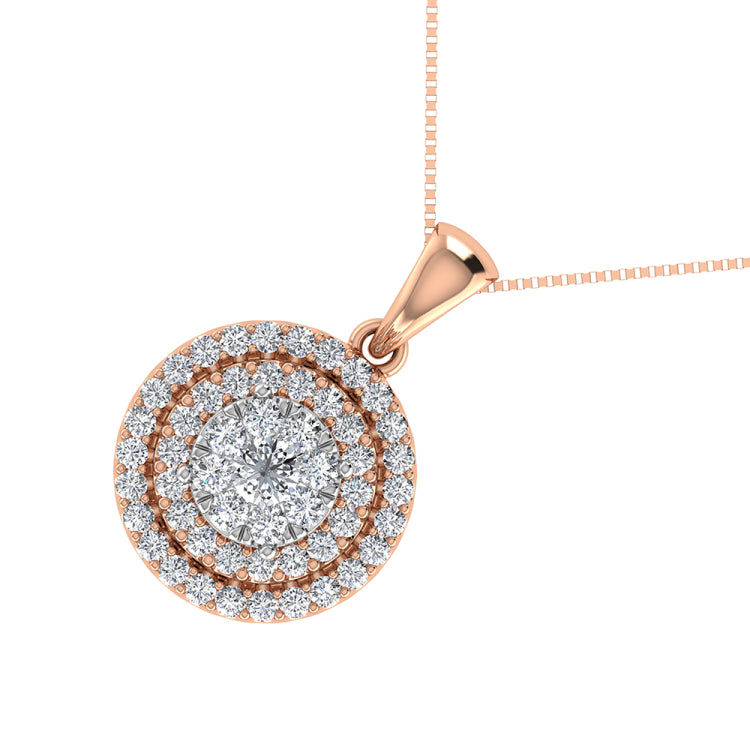 Diamond 3/4 Ct.Tw. Fashion Pendant in 14K Rose Gold