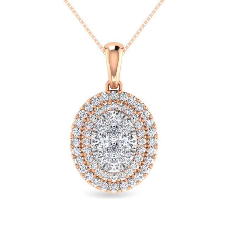Diamond 3/4 Ct.Tw. Fashion Pendant in 14K Rose Gold