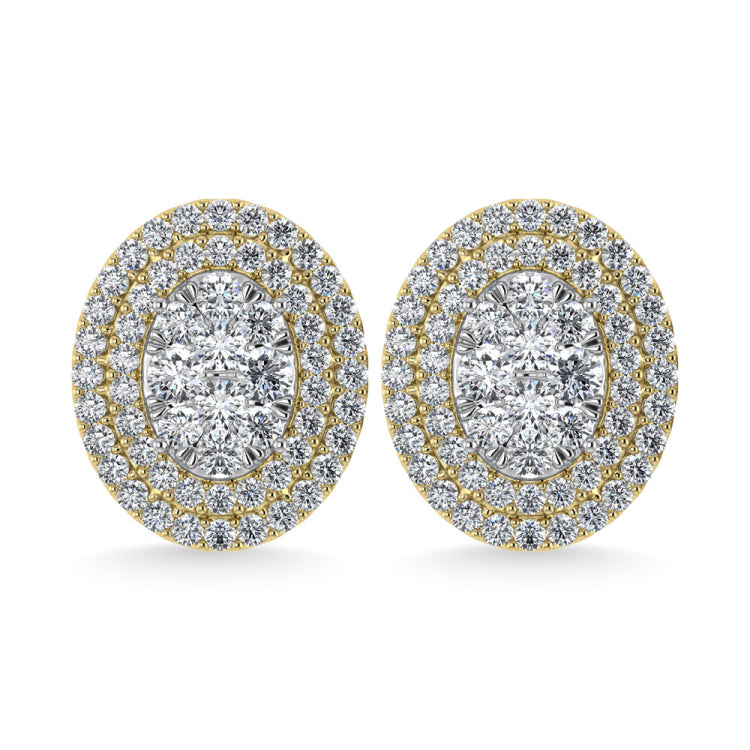 Diamond 7/8 Ct.Tw. Fashion Earrings in 14K Yellow Gold