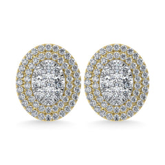 Diamond 7/8 Ct.Tw. Fashion Earrings in 14K Yellow Gold