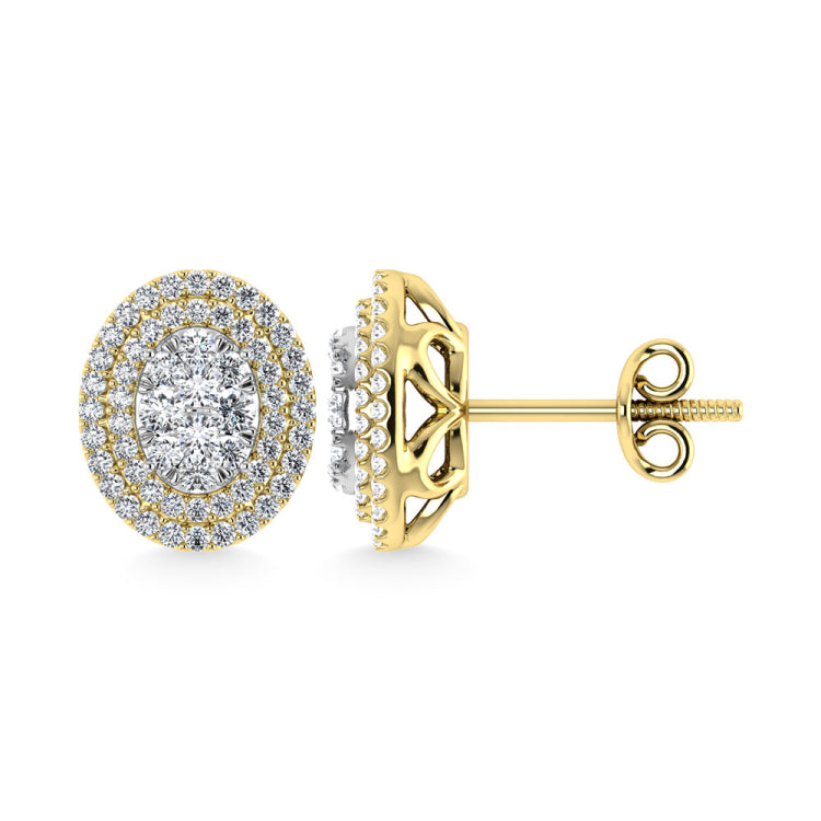Diamond 7/8 Ct.Tw. Fashion Earrings in 14K Yellow Gold
