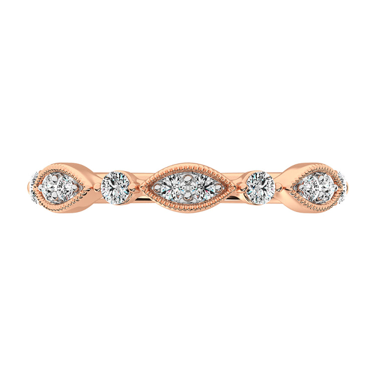 14K Rose Gold 1/3 Ct.Tw. Diamond Stackable Band