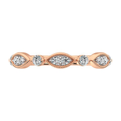 14K Rose Gold 1/3 Ct.Tw. Diamond Stackable Band