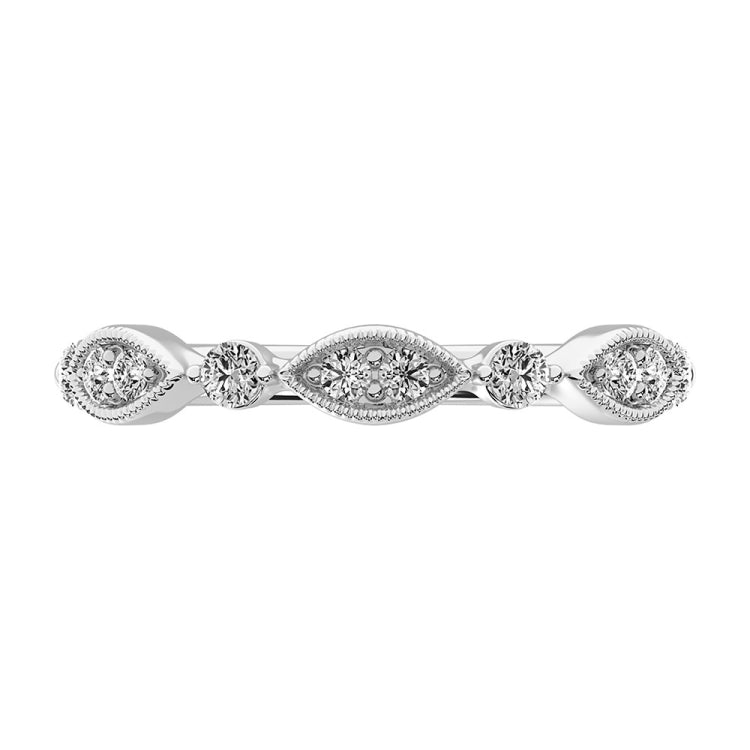14K White Gold 1/3 Ct.Tw. Diamond Stackable Band