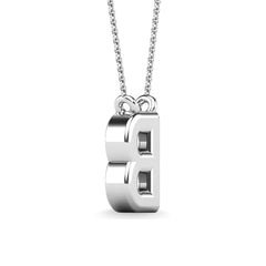 Diamond 1/20 Ct.Tw. Letter B Pendant in 10K White Gold&quot;&quot;