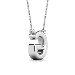 Diamond 1/20 Ct.Tw. Letter G Pendant in 10K White Gold&quot;&quot;