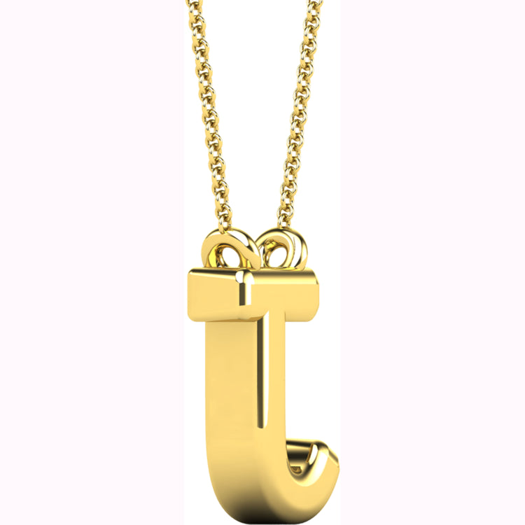 Diamond 1/20 Ct.Tw. Letter J Pendant in 10K Yellow Gold&quot;&quot;