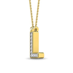 Diamond 1/20 Ct.Tw. Letter L Pendant in 10K Yellow Gold&quot;&quot;