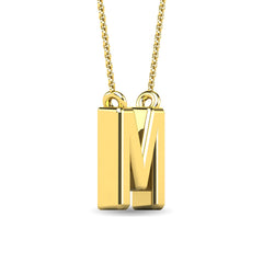 Diamond 1/20 Ct.Tw. Letter M Pendant in 10K Yellow Gold&quot;&quot;
