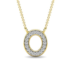 Diamond 1/20 Ct.Tw. Letter O Pendant in 10K Yellow Gold&quot;&quot;