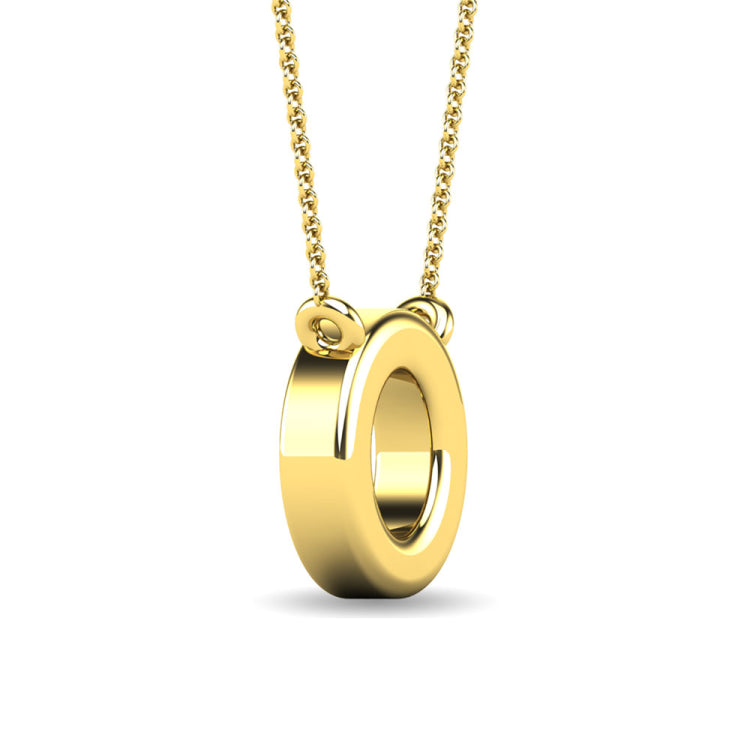 Diamond 1/20 Ct.Tw. Letter O Pendant in 10K Yellow Gold&quot;&quot;