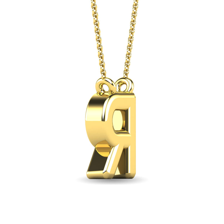 Diamond 1/20 Ct.Tw. Letter R Pendant in 10K Yellow Gold&quot;&quot;