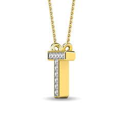 Diamond 1/20 Ct.Tw. Letter T Pendant in 10K Yellow Gold&quot;&quot;