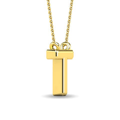 Diamond 1/20 Ct.Tw. Letter T Pendant in 10K Yellow Gold&quot;&quot;