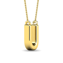 Diamond 1/20 Ct.Tw. Letter U Pendant in 10K Yellow Gold&quot;&quot;