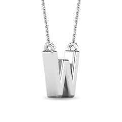 Diamond 1/20 Ct.Tw. Letter W Pendant in 10K White Gold&quot;&quot;