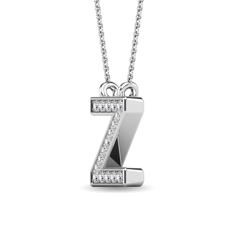 Diamond 1/20 Ct.Tw. Letter Z Pendant in 10K White Gold&quot;&quot;