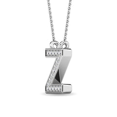 Diamond 1/20 Ct.Tw. Letter Z Pendant in 10K White Gold&quot;&quot;
