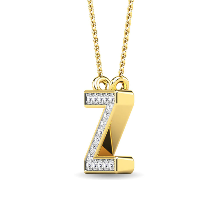 Diamond 1/20 Ct.Tw. Letter Z Pendant in 10K Yellow Gold&quot;&quot;