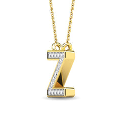 Diamond 1/20 Ct.Tw. Letter Z Pendant in 10K Yellow Gold&quot;&quot;