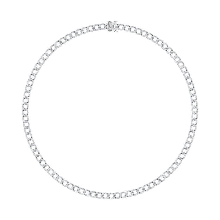 Diamond 7/8 Ct.Tw. Cuban Necklace in 14K White Gold