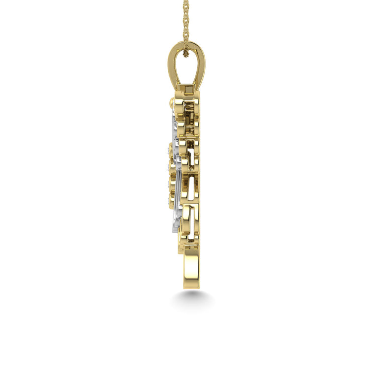Diamond  3/8 Ct.Tw. Butterfly Pendant in 10K Two Tone
