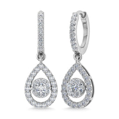 Diamond  5/8 Ct.Tw. Danglers Earrings in 14K White Gold