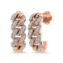Diamond  1/5 Ct.Tw. J Earrings in 14K Rose Gold
