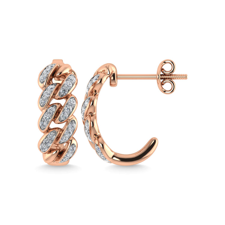 Diamond  1/5 Ct.Tw. J Earrings in 14K Rose Gold