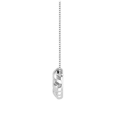 10K White Gold 1/20 Ct.Tw. Diamond Cuban Style Necklace