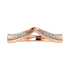14K Rose Gold 1/10 Ct.Tw. Diamond Chevron Band