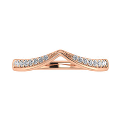 14K Rose Gold 1/5 Ct.Tw. Diamond Chevron Band