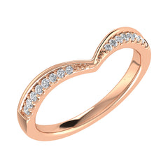 14K Rose Gold 1/5 Ct.Tw. Diamond Chevron Band