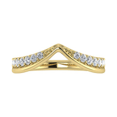 14K Yellow Gold 1/3 Ct Ct.Tw. Diamond Chevron Band