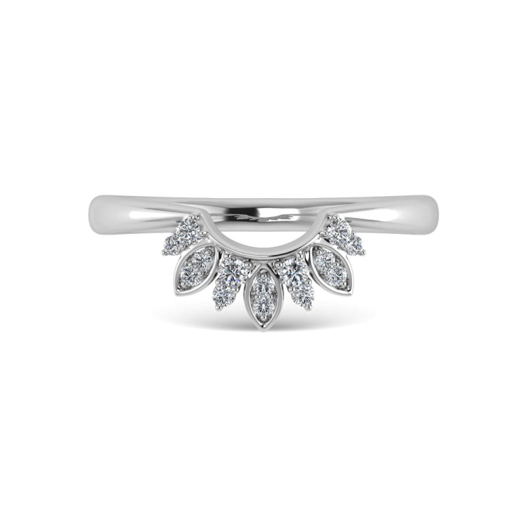 Diamond 1/8 Ct.Tw. Curve Band in 14K White Gold