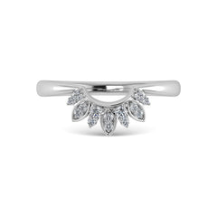 Diamond 1/8 Ct.Tw. Curve Band in 14K White Gold