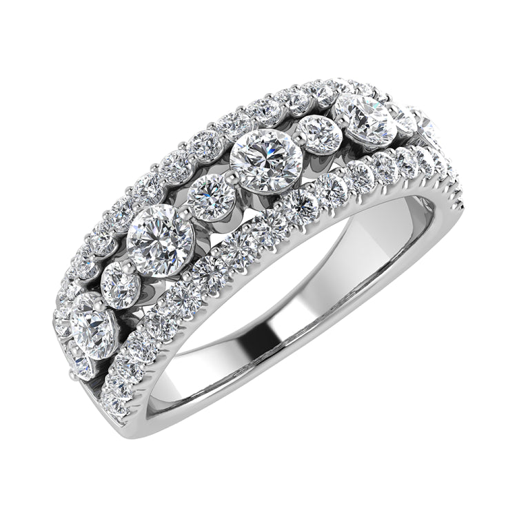 14K White Gold 1 Ct Ct.Tw. Diamond Fashion Band
