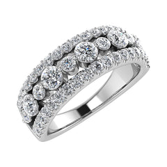 14K White Gold 1 Ct Ct.Tw. Diamond Fashion Band