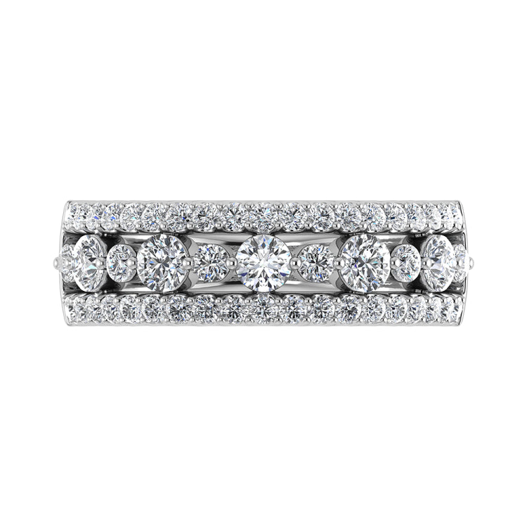 14K White Gold 1 Ct Ct.Tw. Diamond Fashion Band