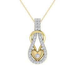 10K Yellow Gold 1/4 Ct.Tw. Diamond Shimmering Pendant