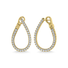 Diamond 1 Ct.Tw. Hoop Earrings in 14K Yellow Gold