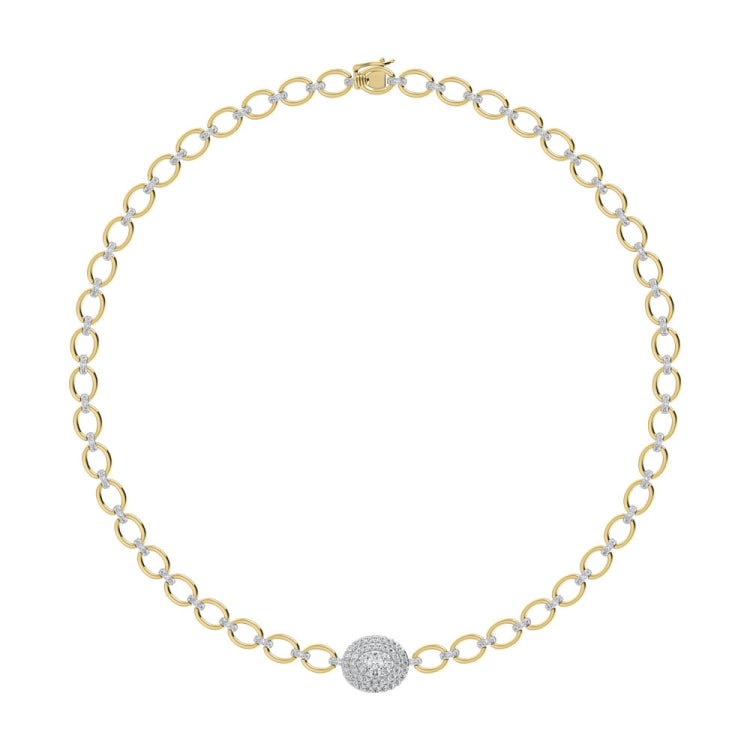 Diamond 3 Ct.Tw. Cuban Necklace in 14K Yellow Gold