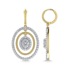 Diamond 1 1/2 Ct.Tw. Danglers Earrings in 10K Yellow Gold