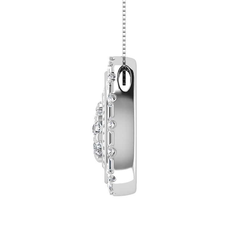 10K White Gold 3/4 Ct.Tw. Diamond Pear Shape Pendant