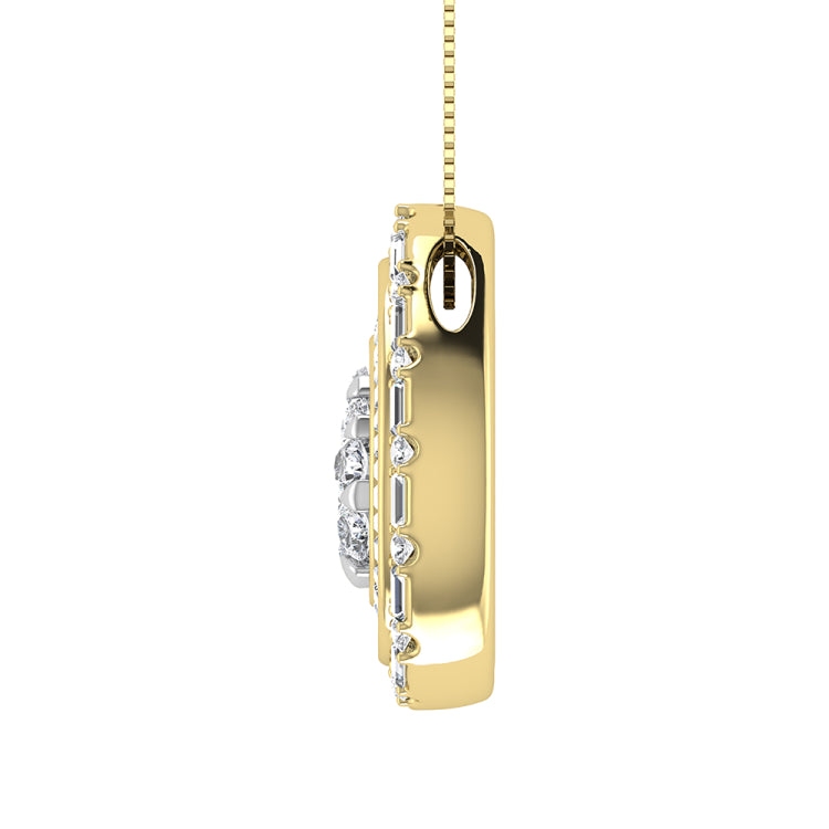10K Yellow Gold 3/4 Ct.Tw. Diamond Pear Shape Pendant
