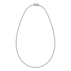 14K White Gold 4 1/6 Ct.Tw. Diamond Fashion Necklace (13 inches + 3 inches extender chain)