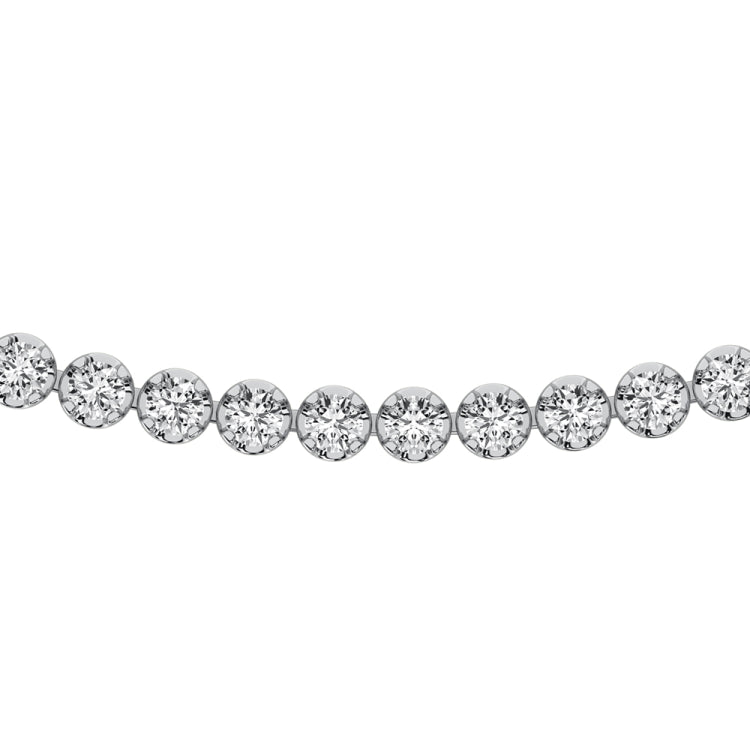 14K White Gold 4 1/6 Ct.Tw. Diamond Fashion Necklace (13 inches + 3 inches extender chain)