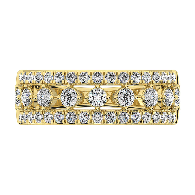 14K Yellow Gold 1/2 Ct.Tw. Diamond Fashion Band