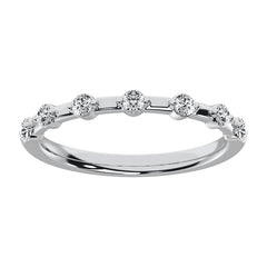 14K White Gold 1/5 Ct.Tw. Diamond Stack Bands